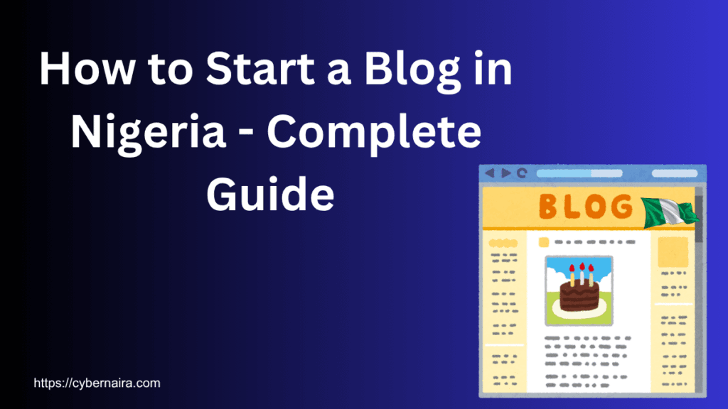 Featured image illustration for a guide on how to start a profitable blog in Nigeria.