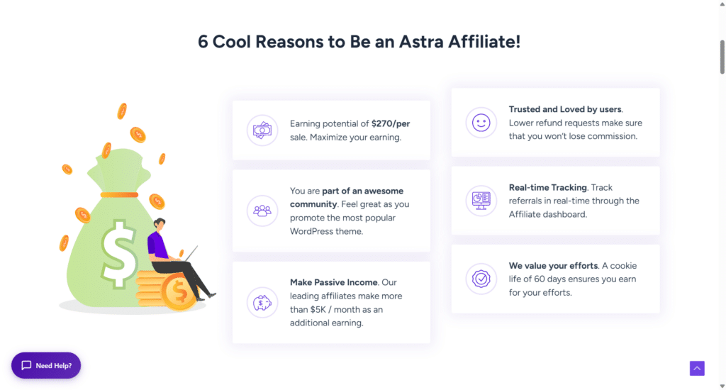 astra wordpress theme affiliate program benefits 6 Cool Reasons to Be an Astra Affiliate highlighting the key benefits of joining the Astra WordPress theme affiliate program.