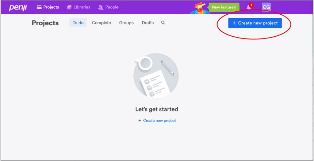 Penji project dashboard
