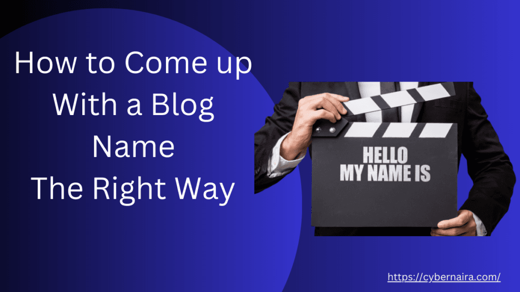 How to Come up With a Blog Name - featured image