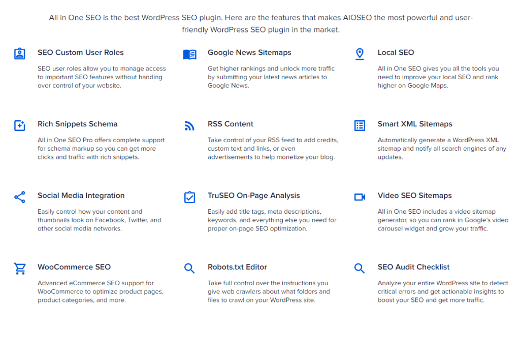 AIOSEO The World s Best WordPress SEO Plugin and Toolkit AIOSEO plugin features