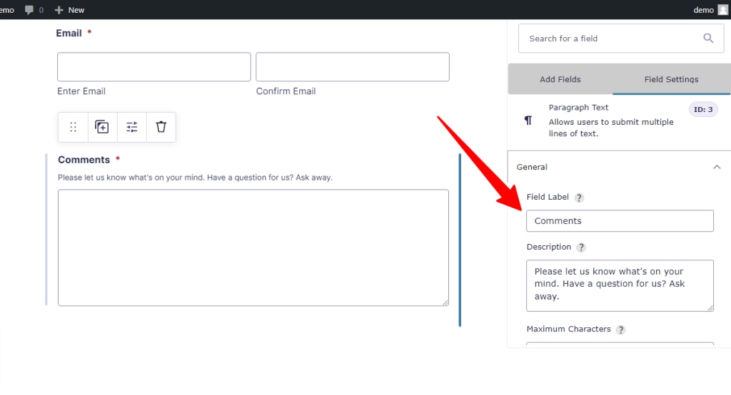 Editing label and setting validation rule - CyberNaira Editing label and setting validation rule in Gravity Forms