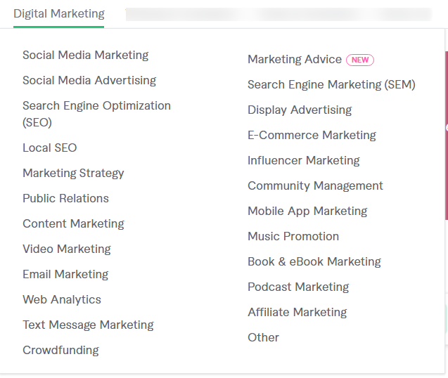 Digital Marketing Services by Freelance Digital Marketers Fiverr - CyberNaira Fiverr default search option for Digital marketing