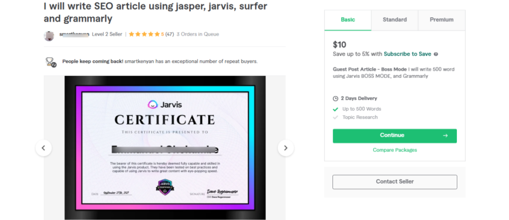 Write seo article using jasper jarvis surfer and grammarly by Smartkenyan Fiverr - CyberNaira Surfer SEO gig on Fiverr