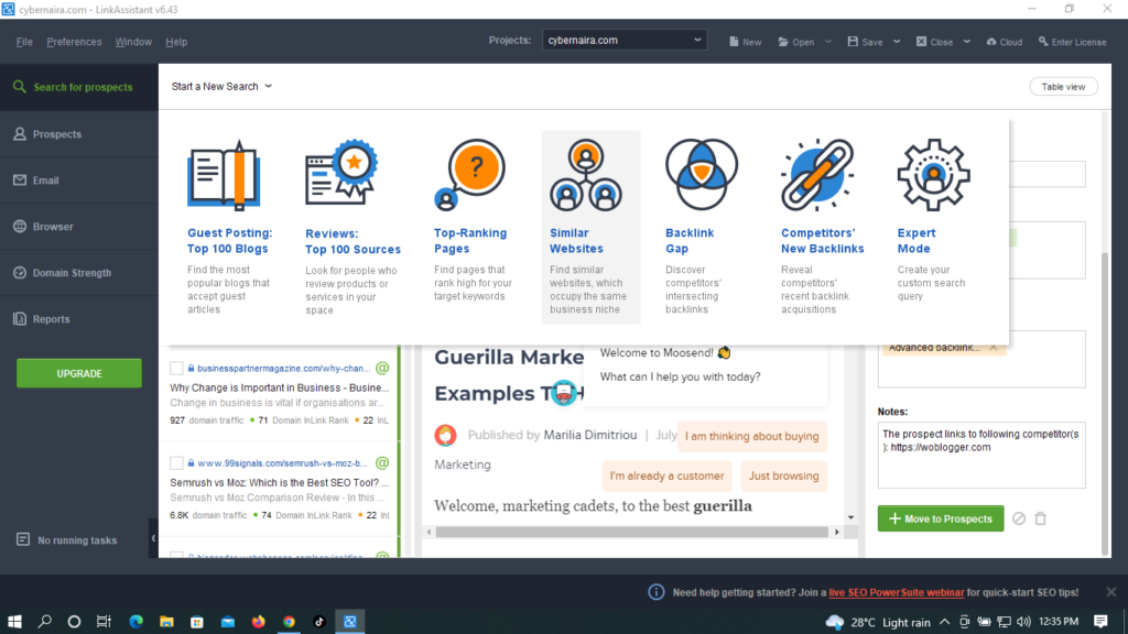 Link Assistant - CyberNaira Link-Assistant blogger outreach tool
