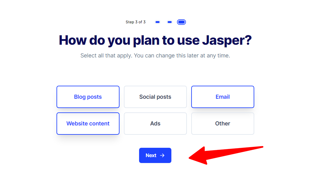 Onboarding Jasper all that apply - CyberNaira Checks all that apply