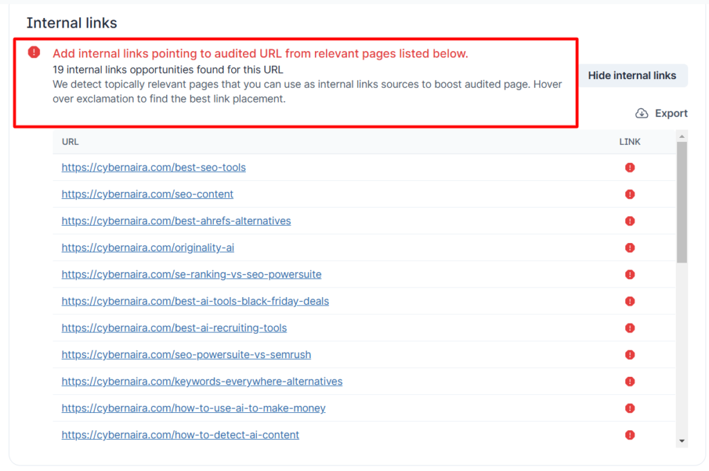 Surfer SEO Internal linking suggestion for CyberNaira post - CyberNaira Surfer SEO Internal linking suggestion for CyberNaira post
