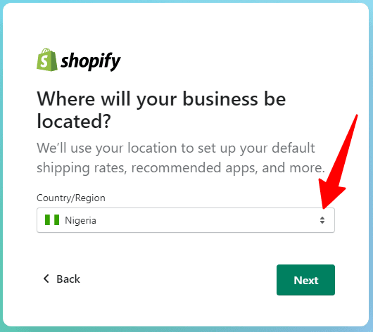 Choose your store location