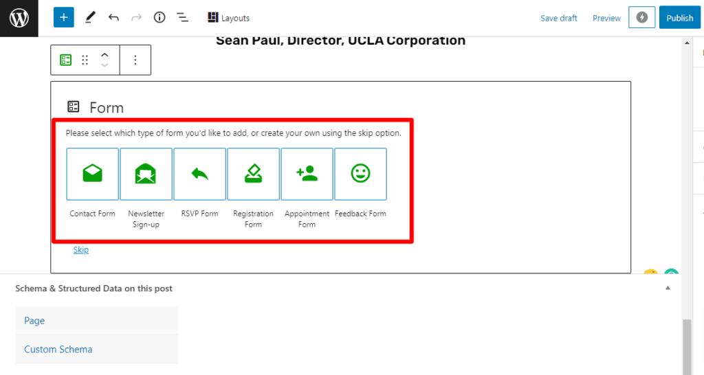 creating web forms in wordpress