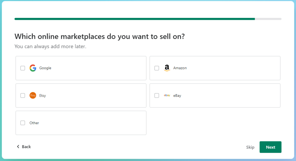 Online marketplace to sell