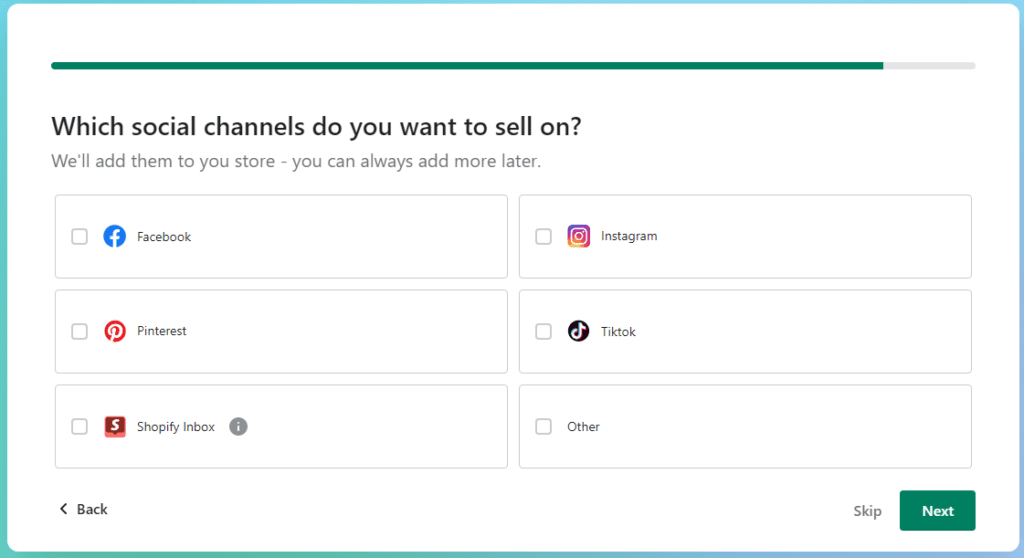 Social media channels to sell with Shopify