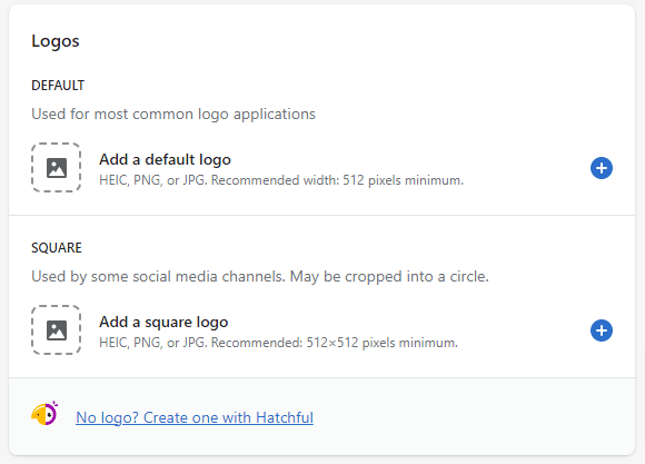Add brand logo - Shopify Store