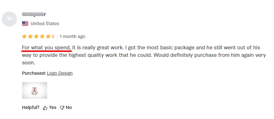 Fiverr order summary for Grandpa Designs showing a logo design purchase with a total cost of $325.