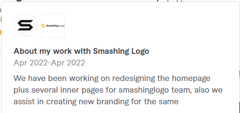 skydesigner Profile Fiverr Smashing logo - CyberNaira Skydesigner testimony - Working With Smashing logo