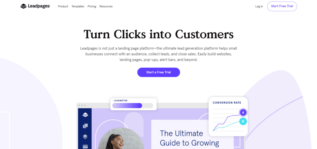 Leadpages Website and page builder