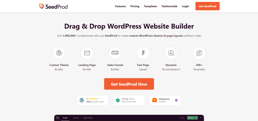 SeedProd WordPress landing page plugin