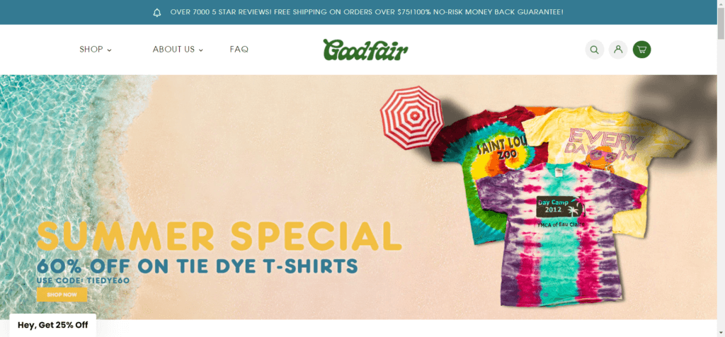 Goodfair homepage