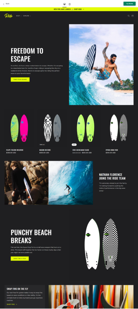 Shopify Ride theme - CyberNaira Shopify Ride theme