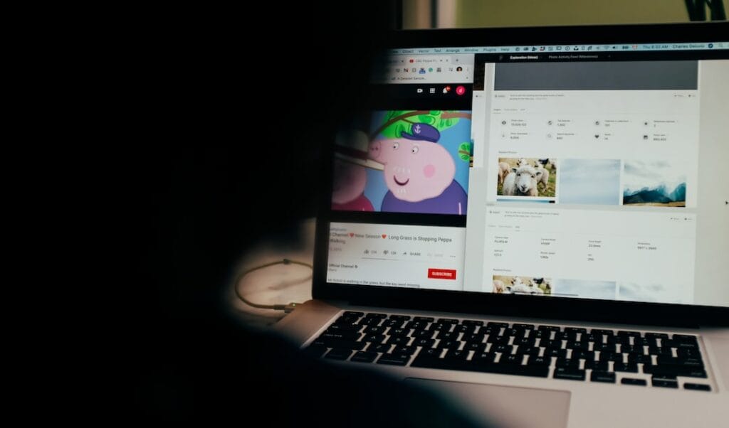 Open laptop screen 