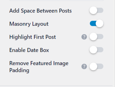 Customize Blog Pro settings - CyberNaira Single Post setting toggle buttons