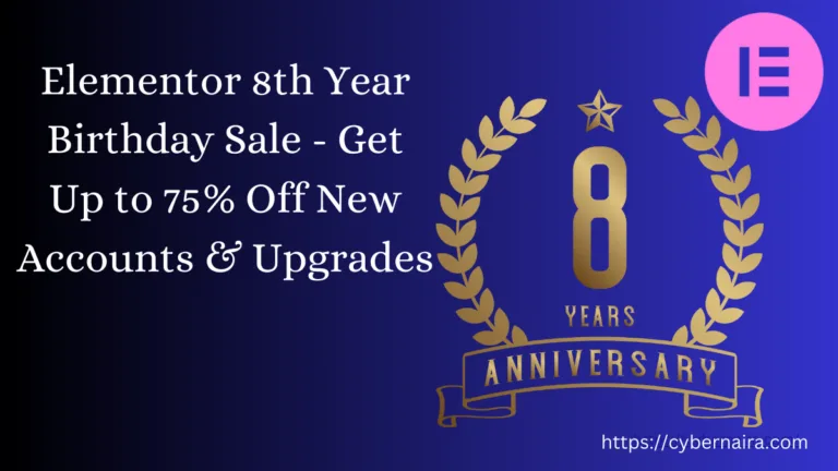 Elementor Birthday sale 8th year - featured image