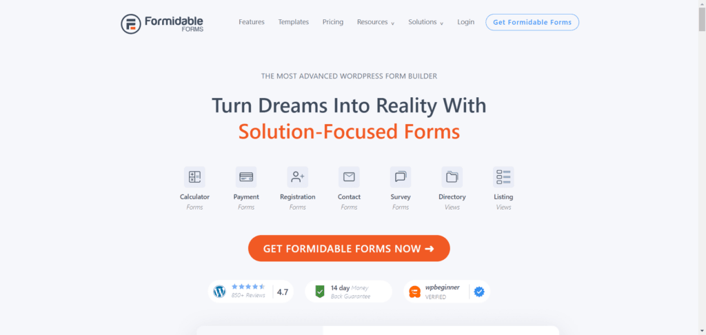 Formidable Form - WordPress form builder plugin