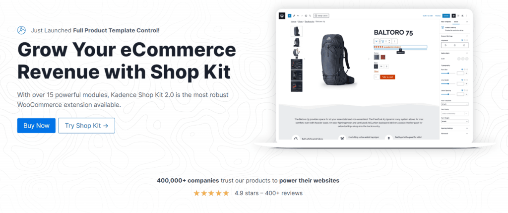 Extend WooCommerce with Kadence Shopkit