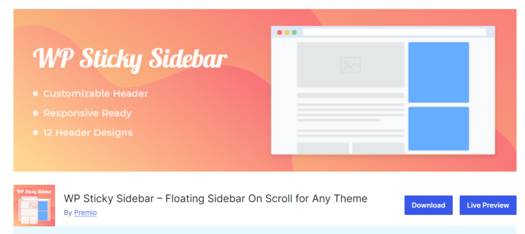 WP Sticky Sidebar - CyberNaira WP Sticky Sidebar - WordPress Plugin