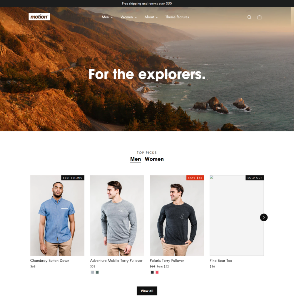 Motion Shopify theme demo page 1 - CyberNaira Motion Shopify theme demo page