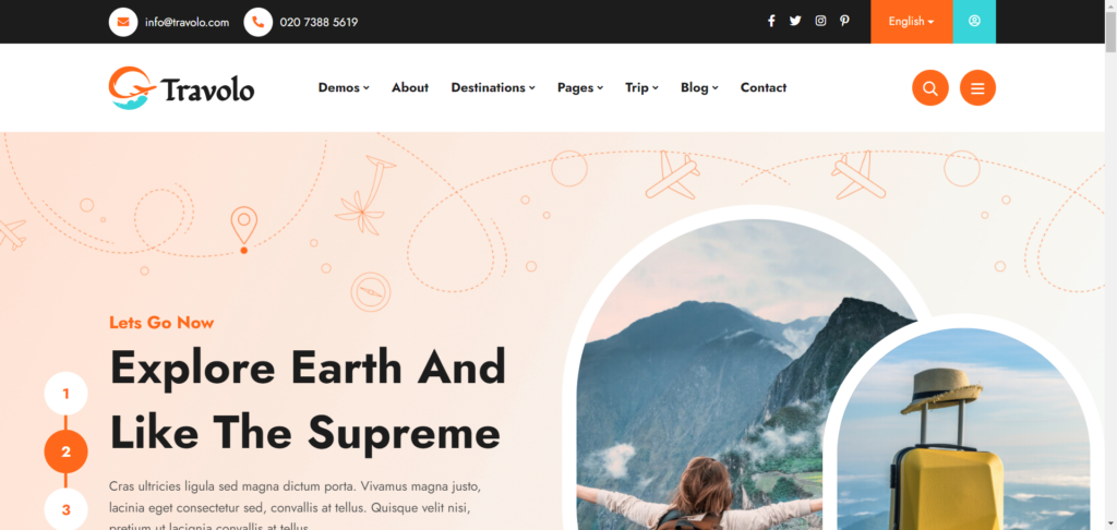 Travolo Travel agency WordPress Theme - CyberNaira Travolo - Travel agency WordPress Theme