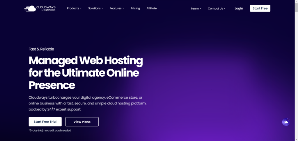 Cloudways managed WordPress hosting landing page - CyberNaira Cloudways managed WordPress hosting landing page