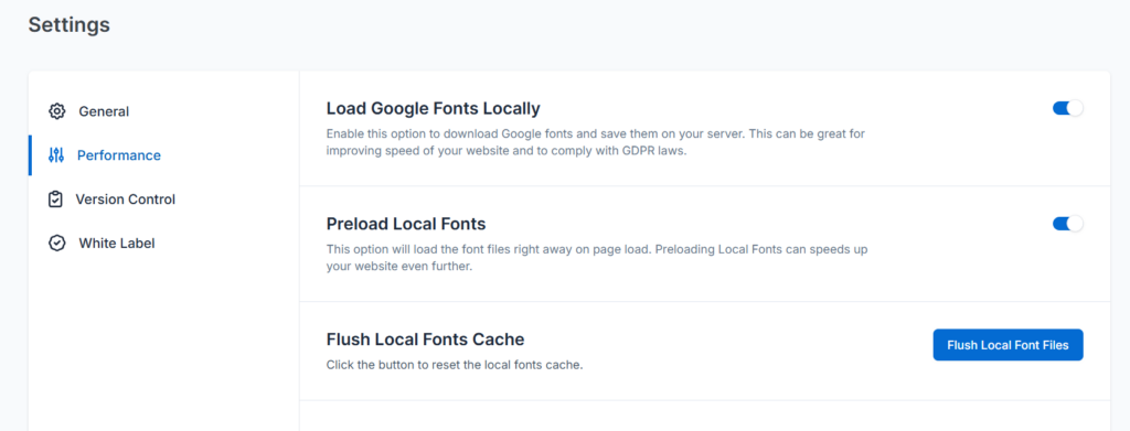 Astra theme setting page - CyberNaira Astra theme setting page for Loading Google Font locally and font preload