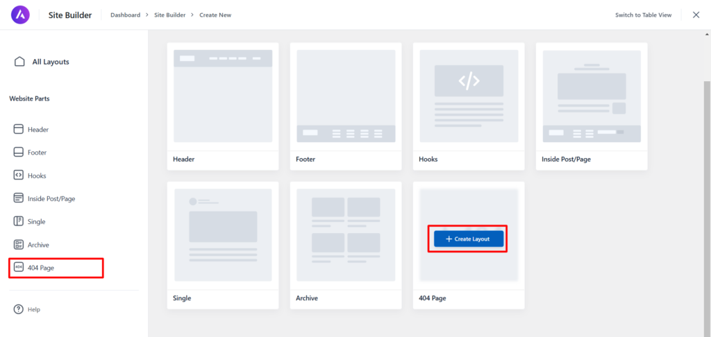 Site Builder Create 404 Layout option - CyberNaira Site Builder - Create 404 Layout option