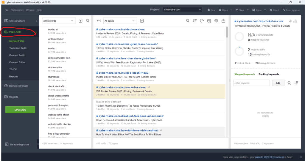 Website Auditor - Page Audit module 
