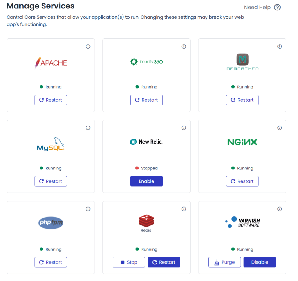 Core Services running on Cloudways servers