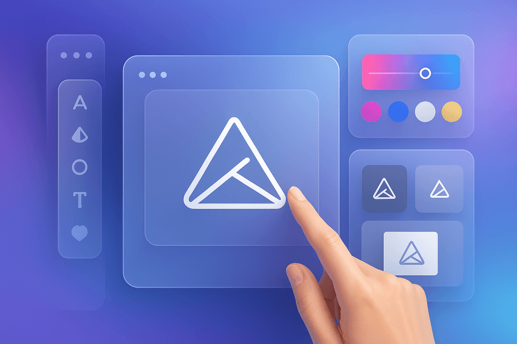 drag and drop logo editor board