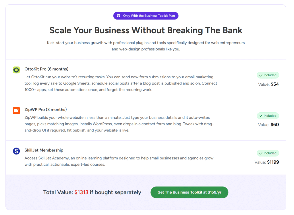 Astra Pro Business Toolkit Exclusive bonus features for Black Friday List of additional bonus plugins and offers that comes with Astra Business Toolkit license for 2025 Black Friday