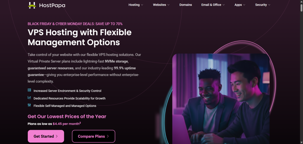 HostPapa VPS BFCM Page