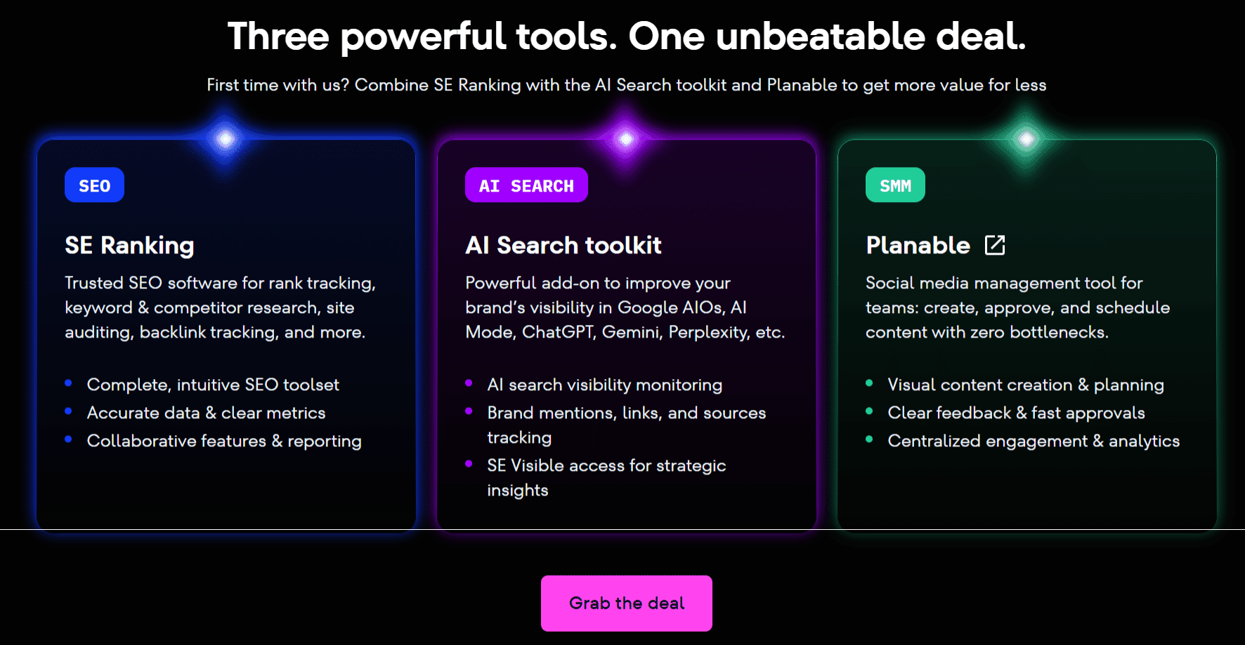 SE Ranking AI SEO tools for the BFCM Deal