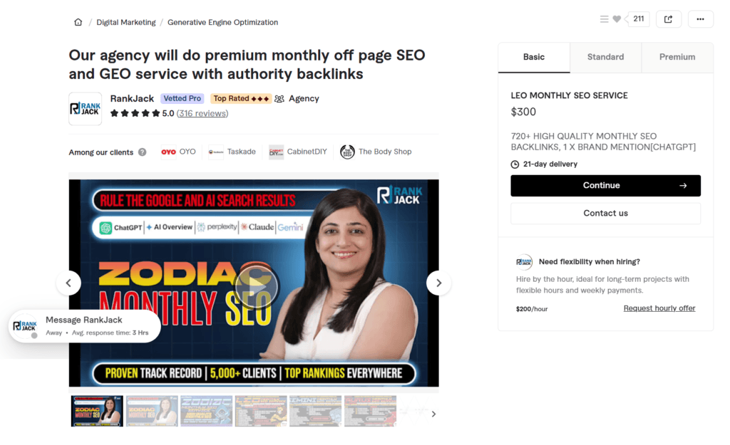 RankJack premium monthly off-page SEO and GEO services by RankJack agency featuring authority backlinks for AI search engines.