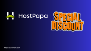 Featured image for HostPapa special discount guide with the website cybernaira.com listed in the bottom left corner as a watermark.