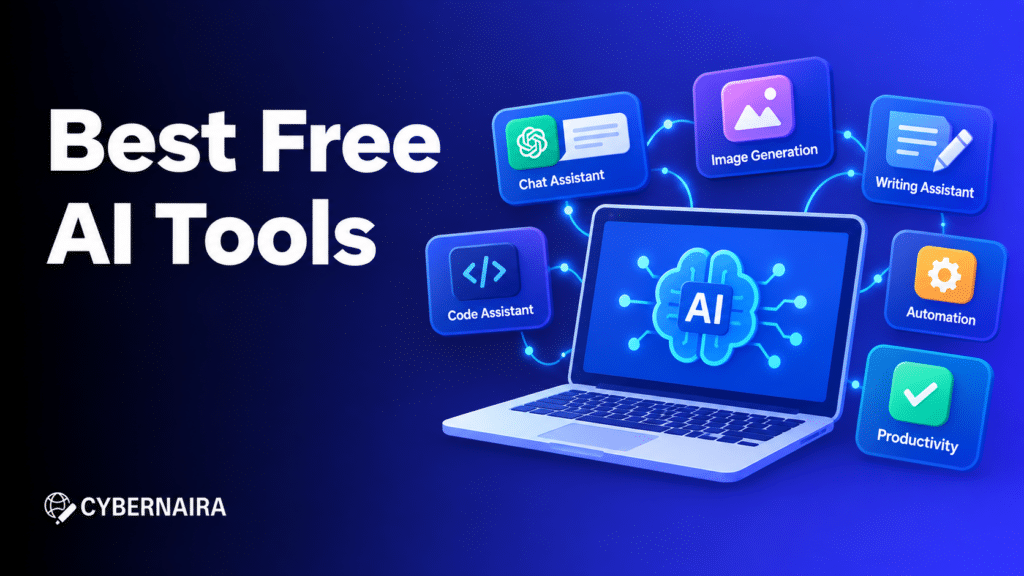 best free ai tools featured image Best free AI tools for chat, image generation, writing, coding, automation, and productivity.